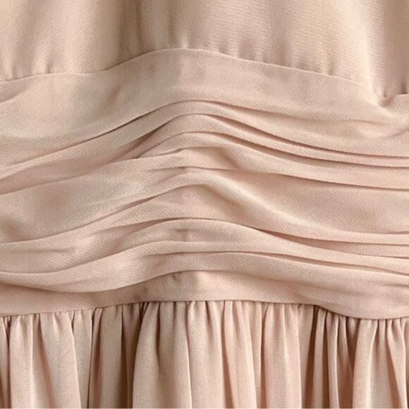 Monique Lhuillier Daniela Gown Size 22 Blush Pink Bridesmaid - Picture 8 of 14